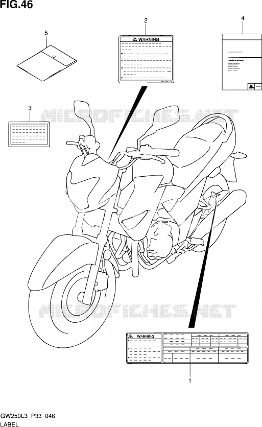LABEL Suzuki MOTO 250 INAZUMA 2013  GW250 L3 (P03,P28,P33)