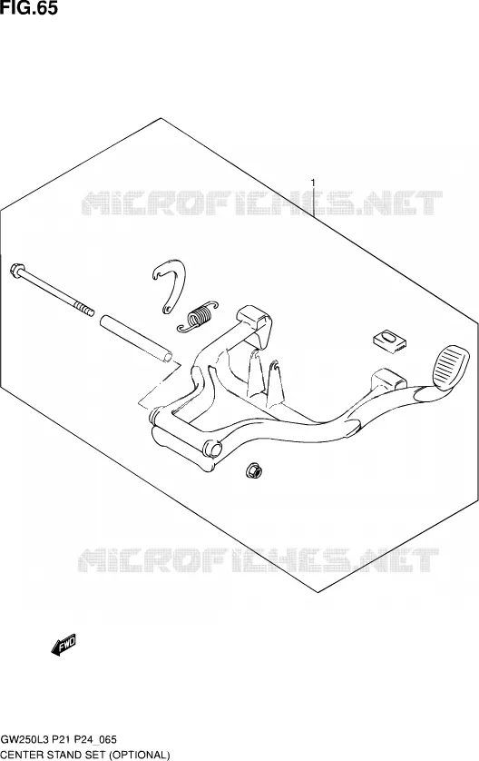 CENTER STAND SET (OPTIONAL) Suzuki MOTO 250 INAZUMA 2016  GW250 L3 (P21)