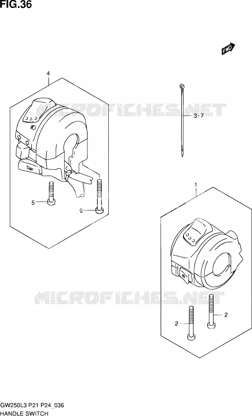 SWITCHES Suzuki MOTO 250 INAZUMA 2012  GW250 L3 (P21)
