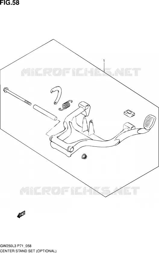 CENTER STAND SET (OPTIONAL) Suzuki MOTO 250 INAZUMA 2013  GW250 L3 (P71)