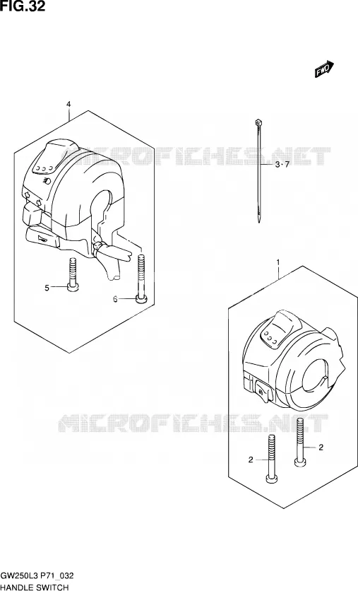 SWITCHES Suzuki MOTO 250 INAZUMA 2013  GW250 L3 (P71)