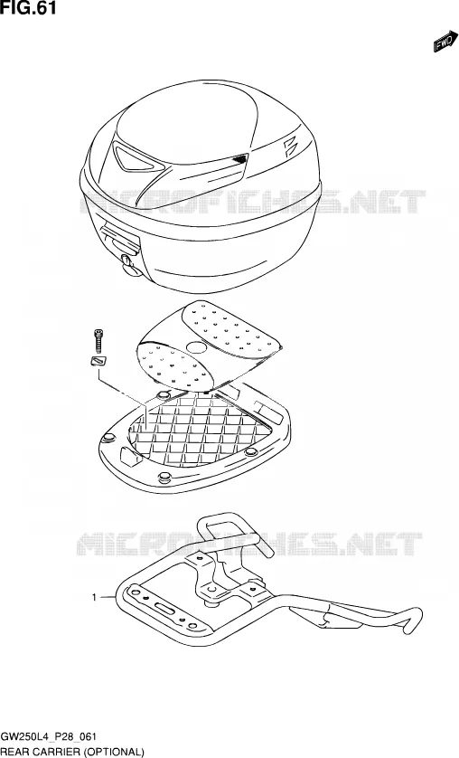 REAR CARRIER (OPTIONAL) Suzuki MOTO 250 INAZUMA 2014  GW250 L4 (P28)