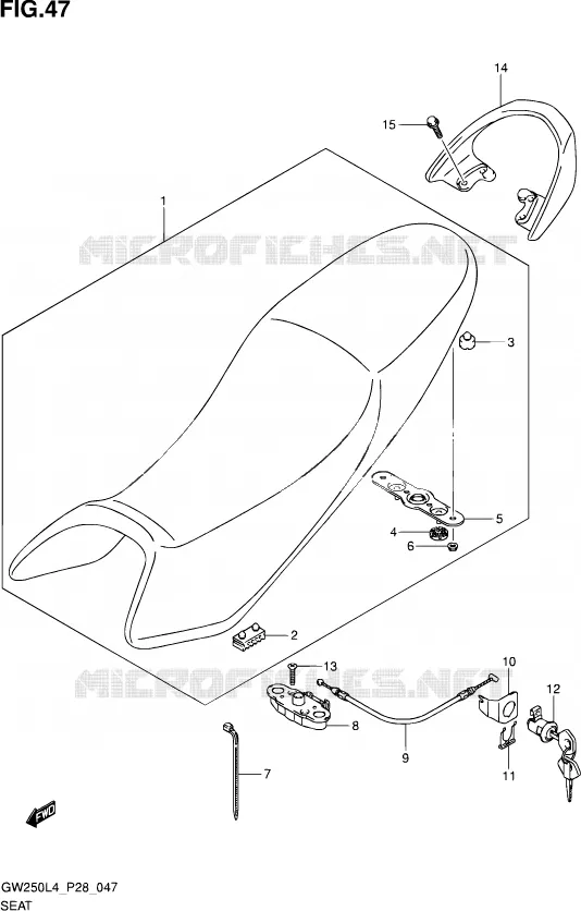 SEAT Suzuki MOTO 250 INAZUMA 2014  GW250 L4 (P28)