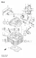 CYLINDER HEAD for Suzuki MARAUDER 125 2011
