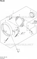 HEAD LAMP (MODELE P19) for Suzuki MARAUDER 125 2011