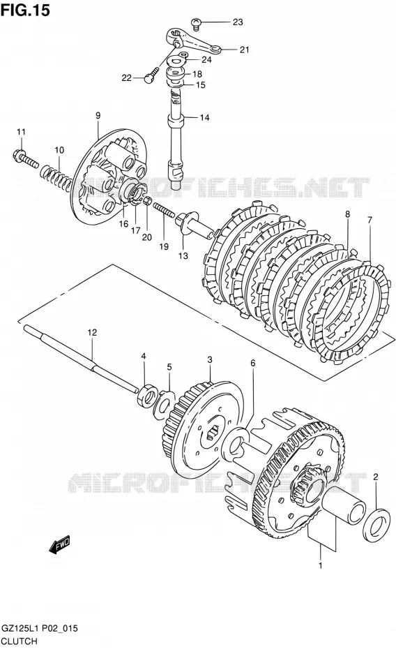 CLUTCH Suzuki MOTO 125 MARAUDER 2011  GZ125L1(E02)