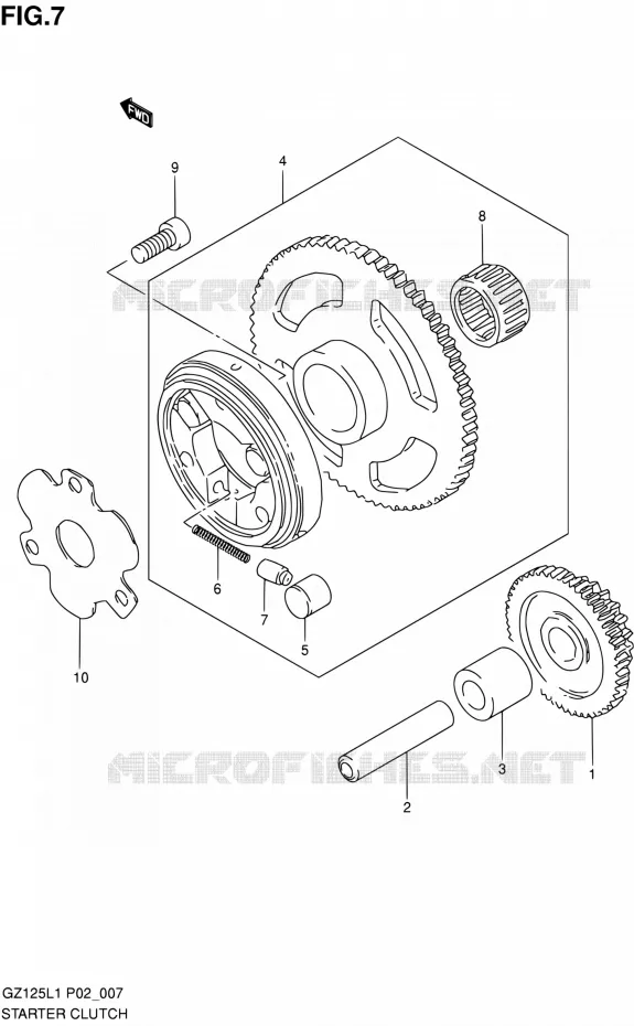 STARTER MOTOR CLUTCH Suzuki MOTO 125 MARAUDER 2011  GZ125L1(E02)