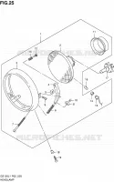HEAD LAMP (MODELE P19) for Suzuki MARAUDER 125 2011