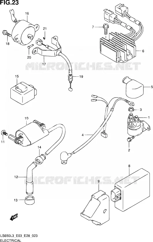 ELCTRICAL Suzuki MOTO 650 SAVAGE 2013  LS650 L3