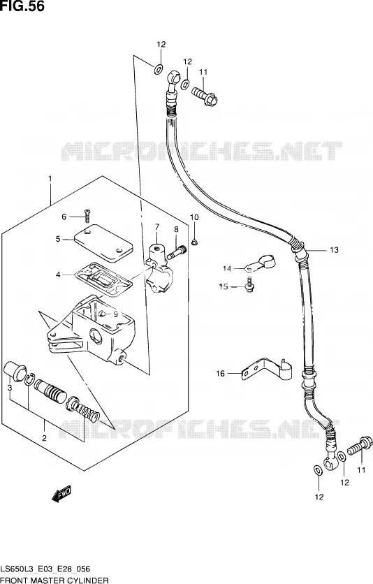 FR. MASTER CYLINDER Suzuki MOTO 650 SAVAGE 2013  LS650 L3