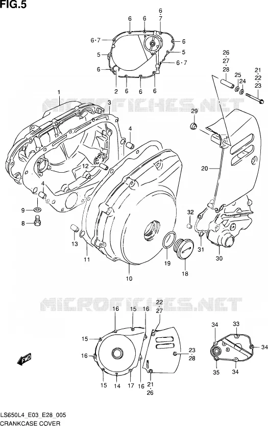 CRACKCASE COVER Suzuki MOTO 650 SAVAGE 2014  LS650 L4