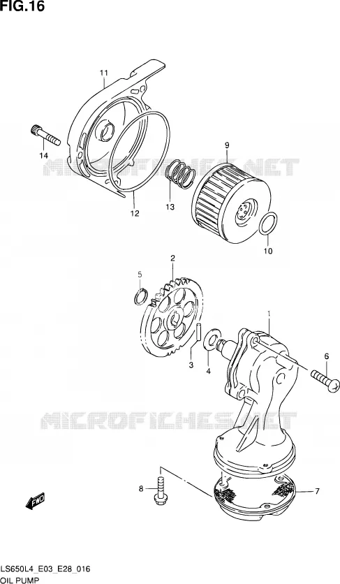 OIL PUMP Suzuki MOTO 650 SAVAGE 2014  LS650 L4