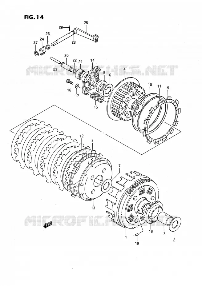 CLUTCH Suzuki MOTO 650 SAVAGE 1990  LS650PL(E24)
