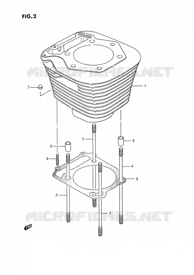 CYLINDER Suzuki MOTO 650 SAVAGE 1990  LS650PL(E24)