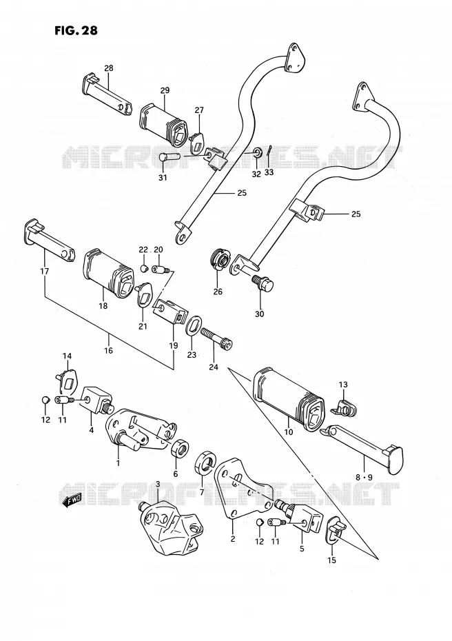 FOOTREST Suzuki MOTO 650 SAVAGE 1990  LS650PL(E24)