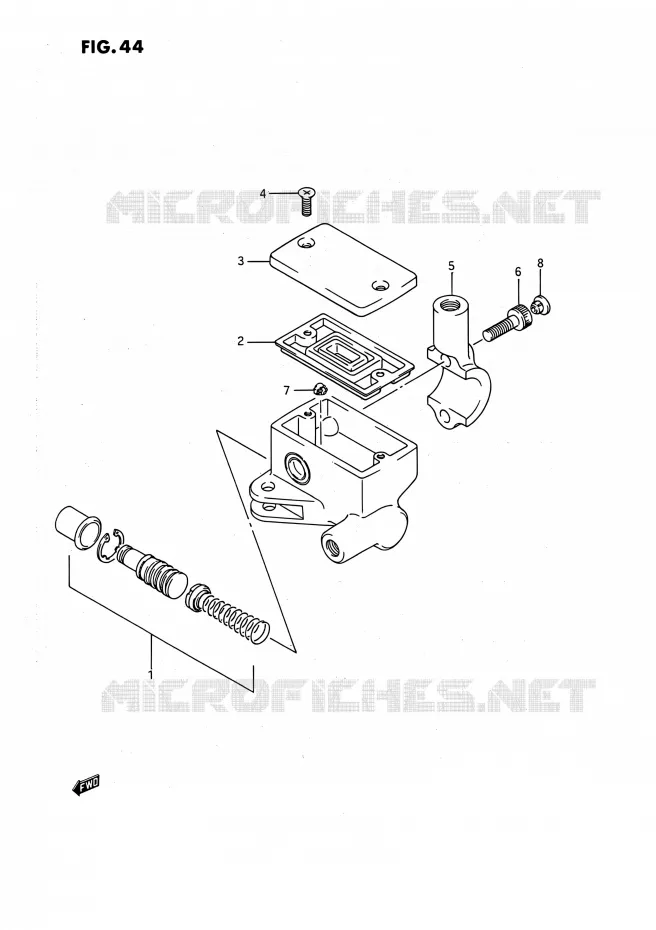 FR. MASTER CYLINDER (LS650FG/FJ/FK) Suzuki MOTO 650 SAVAGE 1990  LS650PL(E24)