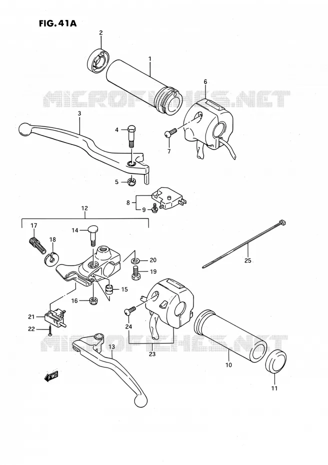 SWITCHES (MODELE K/L/M/R) Suzuki MOTO 650 SAVAGE 1990  LS650PL(E24)