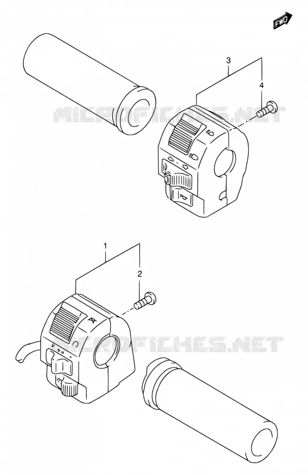 SWITCHES Suzuki MOTO 650 SAVAGE 1999  LS650PX(E22)