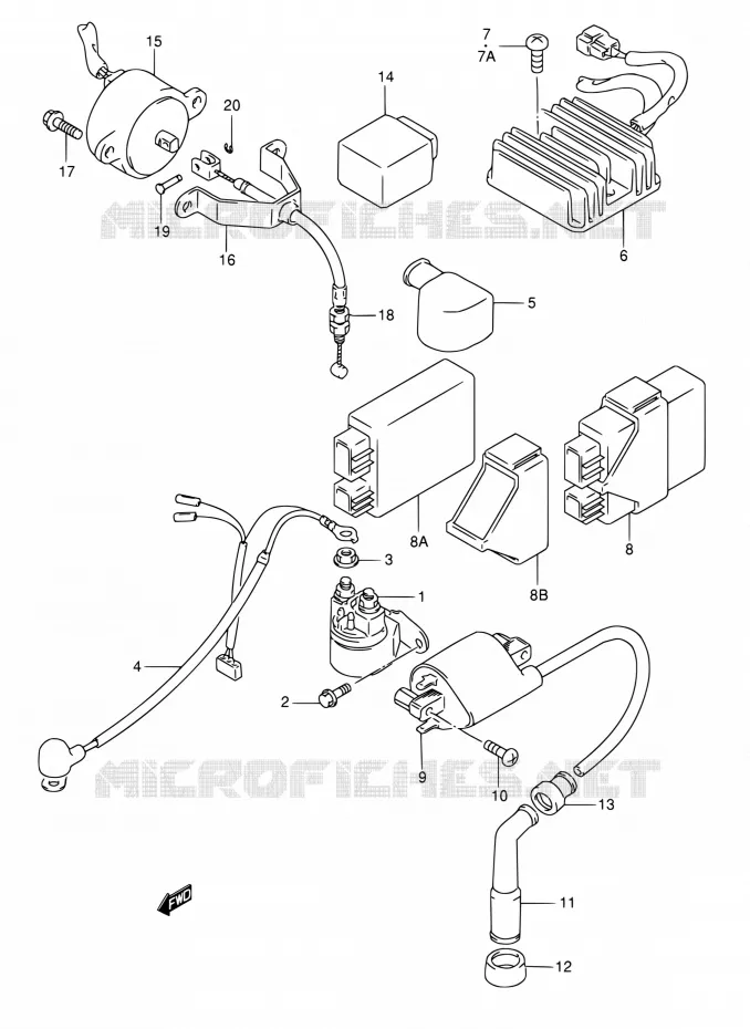ELCTRICAL Suzuki MOTO 650 SAVAGE 2000  LS650PY(E22)
