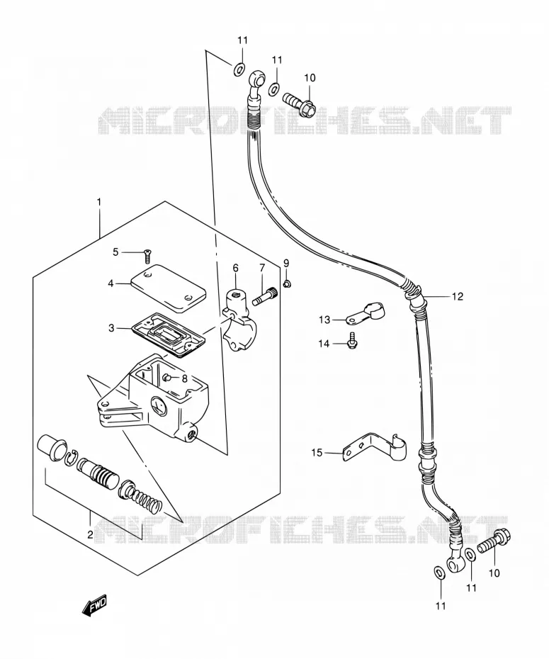 FR. MASTER CYLINDER Suzuki MOTO 650 SAVAGE 2000  LS650PY(E22)