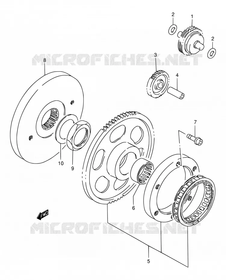 STARTER MOTOR CLUTCH Suzuki MOTO 650 SAVAGE 2000  LS650PY(E22)