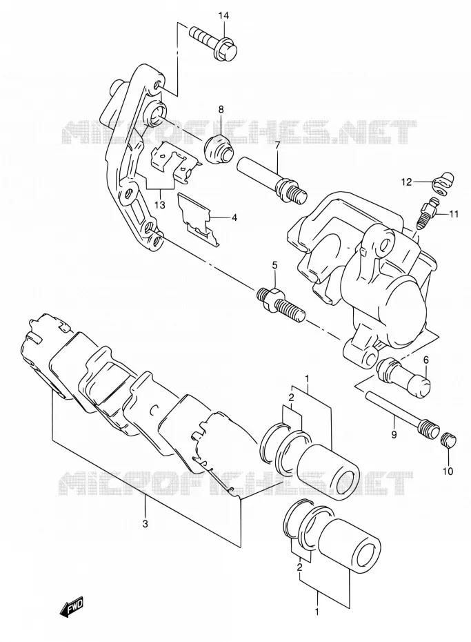 FR. CALIPERS Suzuki MOTO 600 RF 1993  RF600RP/RF600RUP