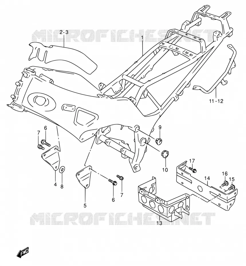FRAME Suzuki MOTO 600 RF 1993  RF600RP/RF600RUP