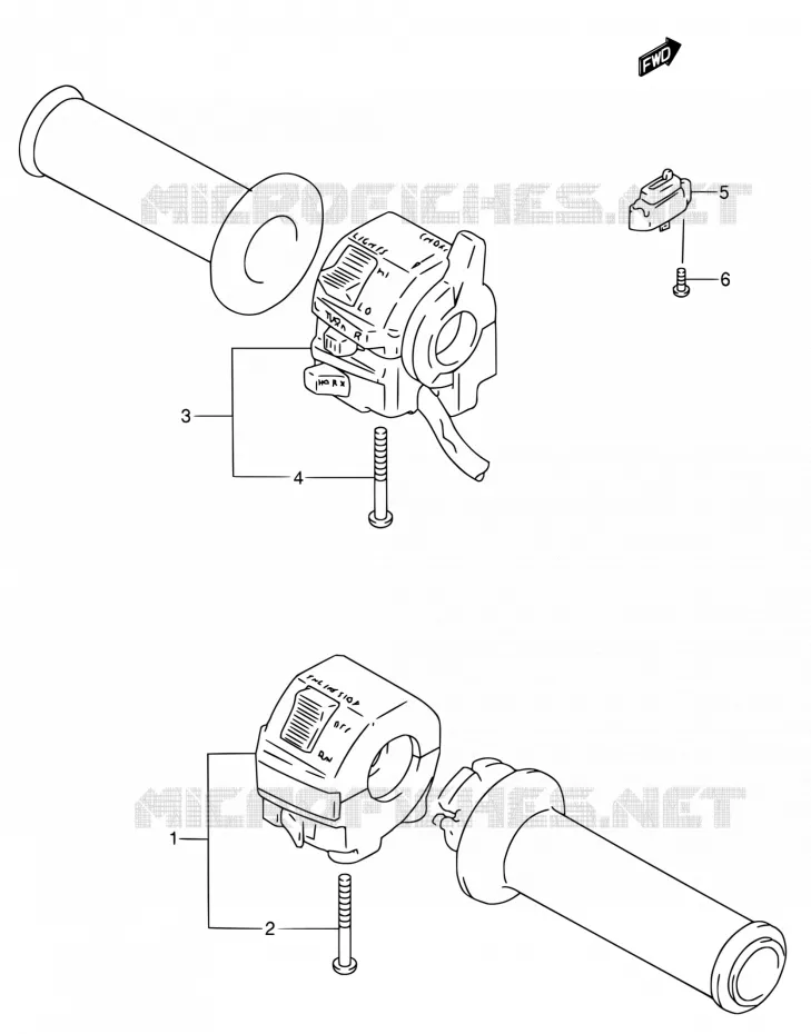 SWITCHES Suzuki MOTO 600 RF 1993  RF600RP/RF600RUP