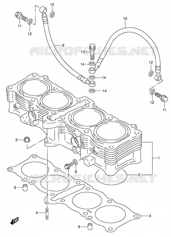 CYLINDER Suzuki MOTO 600 RF 1994  RF600RR/RF600RUR