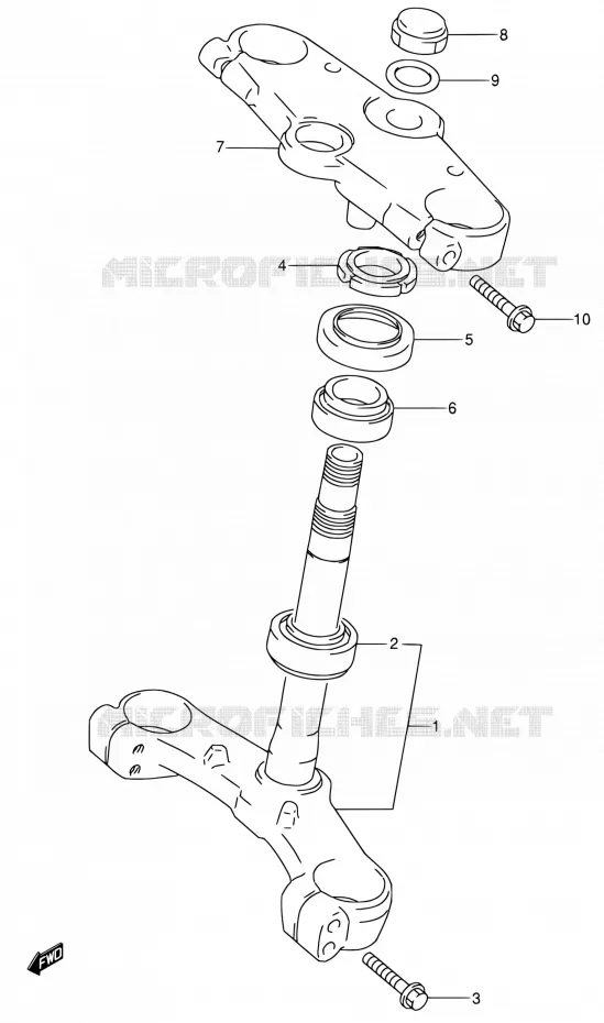STEERING COLUMN Suzuki MOTO 600 RF 1995  RF600RS/RF600RUS