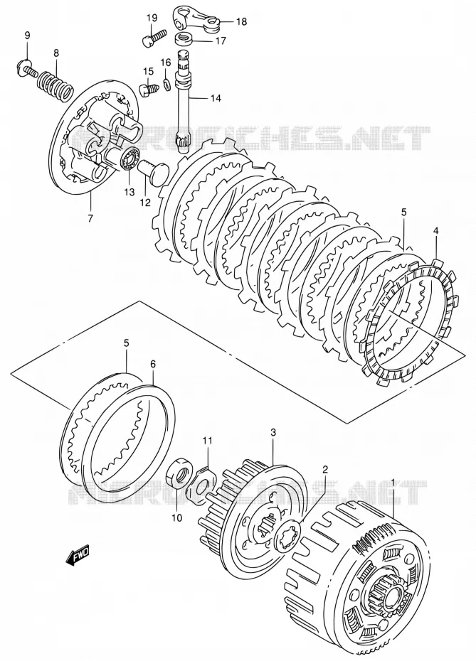CLUTCH Suzuki MOTO 125 RG 1994  RG125FU R