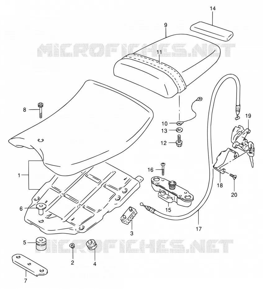 SEAT (VOIR NOTE) Suzuki MOTO 125 RG 1994  RG125FU R