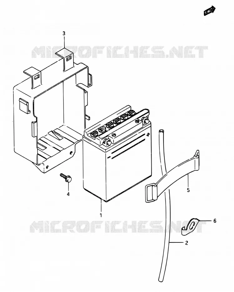 BATTERY Suzuki MOTO 250 RG 1987  RG250 H/RG250F H