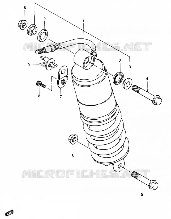 REAR DAMPER Suzuki MOTO 250 RG 1987  RG250 H/RG250F H