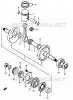 CRANKSHAFT for Suzuki RG 50 1983
