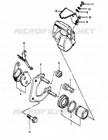 FR. CALIPERS (MODELE E/F/G/J/K) for Suzuki RG 50 1983