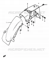 REAR FEDNER for Suzuki RG 50 1983