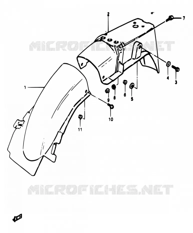 REAR FEDNER Suzuki MOTO 50 RG 1983  RG50 G/RG50 G1