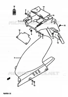 REAR FEDNER for Suzuki RG 250 1989