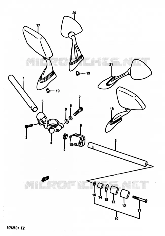 HANDELBAR Suzuki MOTO 250 RG 1989  RGV250 K