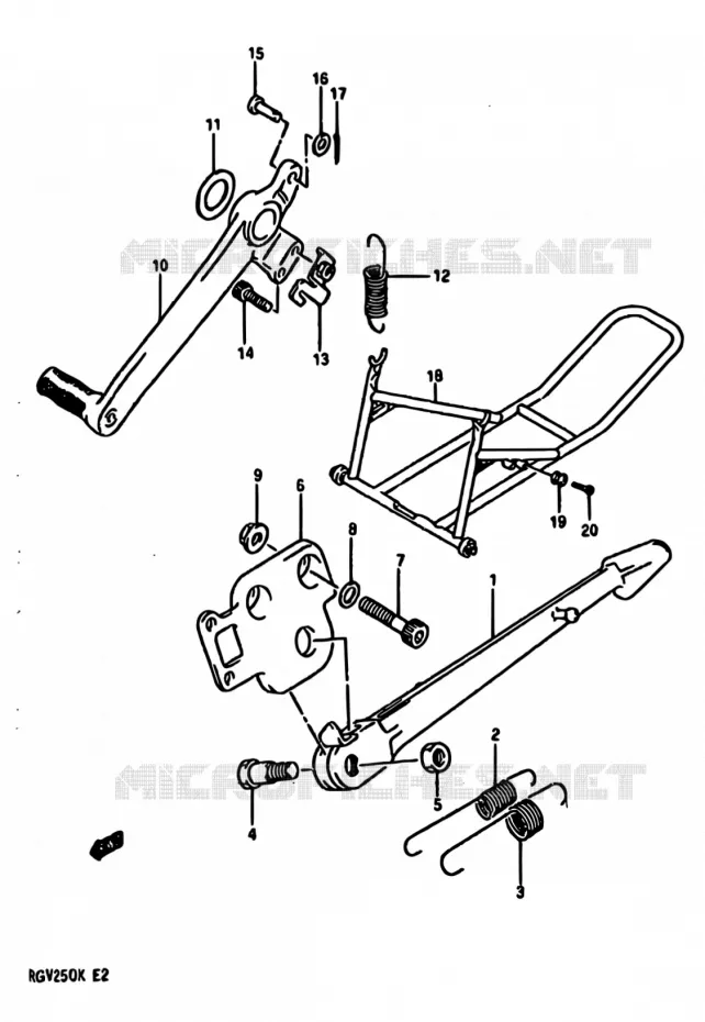 STAND Suzuki MOTO 250 RG 1989  RGV250 K