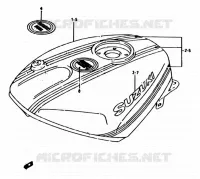 FUEL TANK for Suzuki RG 250 1990