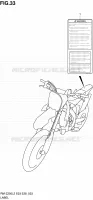 LABEL (RM Z250L2 E03) for Suzuki RM-Z 250 2012