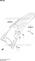 REAR FEDNER for Suzuki RM-Z 250 2013
