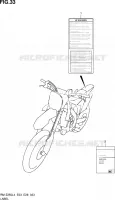 LABEL (RM Z250L4 E03) for Suzuki RM-Z 250 2014