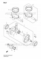 CRANKSHAFT for Suzuki RM-Z 450 2005