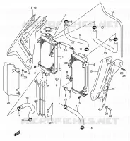 RADIATOR (MODELE K5) for Suzuki RM-Z 450 2005