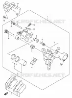 REAR CALIPER for Suzuki RM-Z 450 2005