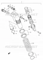 REAR DAMPER (MODELE K5) for Suzuki RM-Z 450 2005