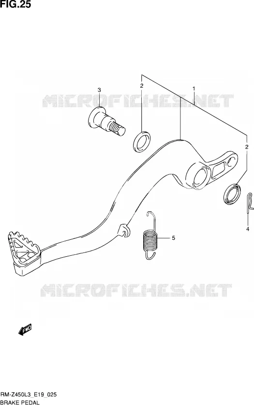 BRAKE PEDAL Suzuki MOTO 450 RM-Z 2012  RM-Z450 L3 (E19)
